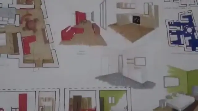 Tavola di progetto con piante