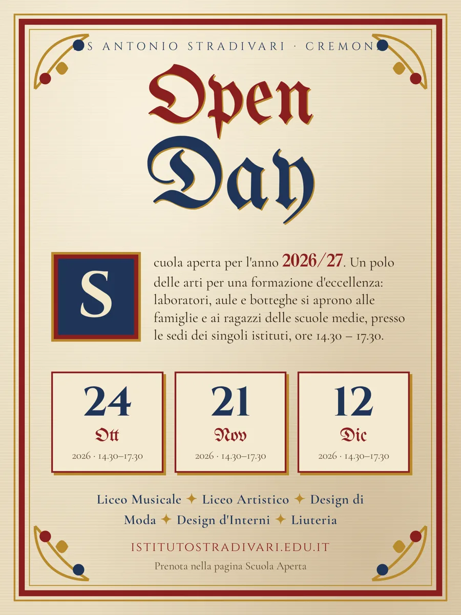 Poster Open Day 2026 in stile Medioevo